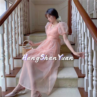 Đầm Công Chúa Organza frock Ngọt Ngào Với Tay Áo Phồng Dài Đẹp Mắt Cá Tính Dành Cho Bạn Nữ