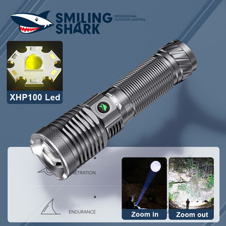 Đèn pin siêu sáng SMILING SHARK SD5215 7000LM M77 dẫn Type-C có thể sạc lại không thấm nước cắm trại ngoài trời đi bộ câu cá ánh