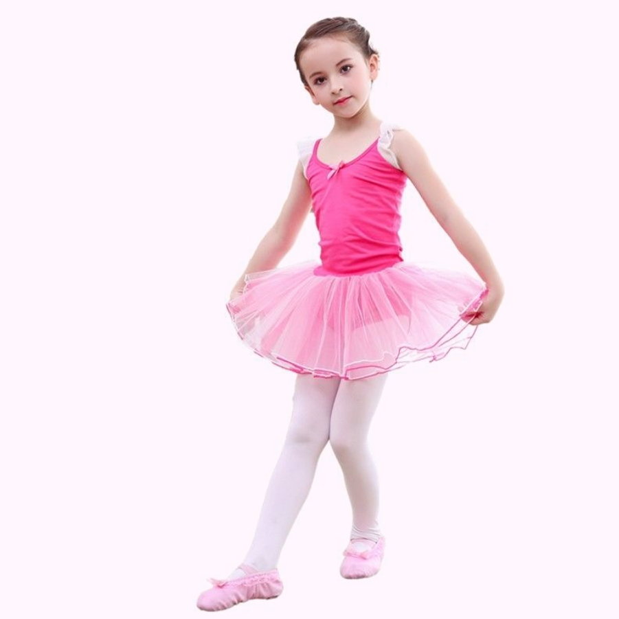 Đầm Múa Ba Lê Tay Ngắn Xinh Xắn Cho Bé Gái 11 Tuổi