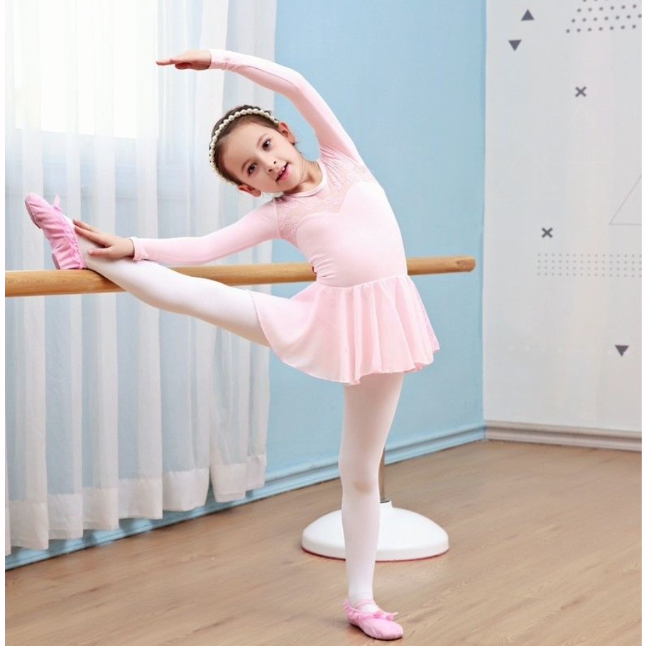 Đầm Múa Ba Lê Tay Ngắn Xinh Xắn Cho Bé Gái 11 Tuổi