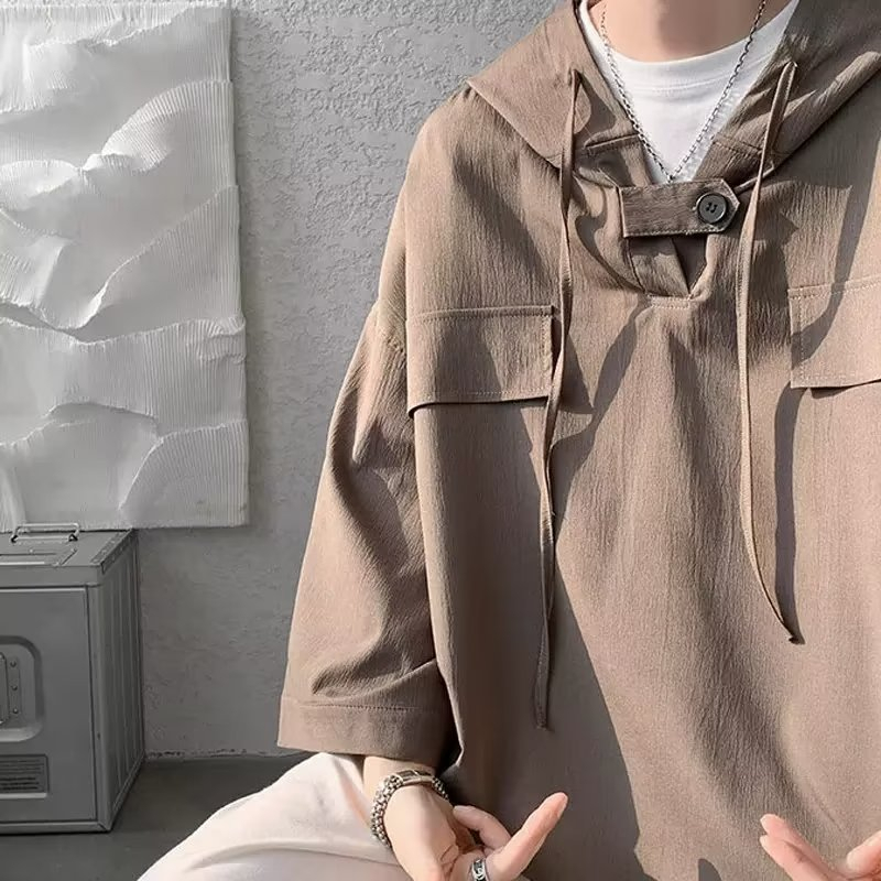 Áo hoodie nam thời trang Hàn Quốc đơn giản và rộng rãi áo hoodie