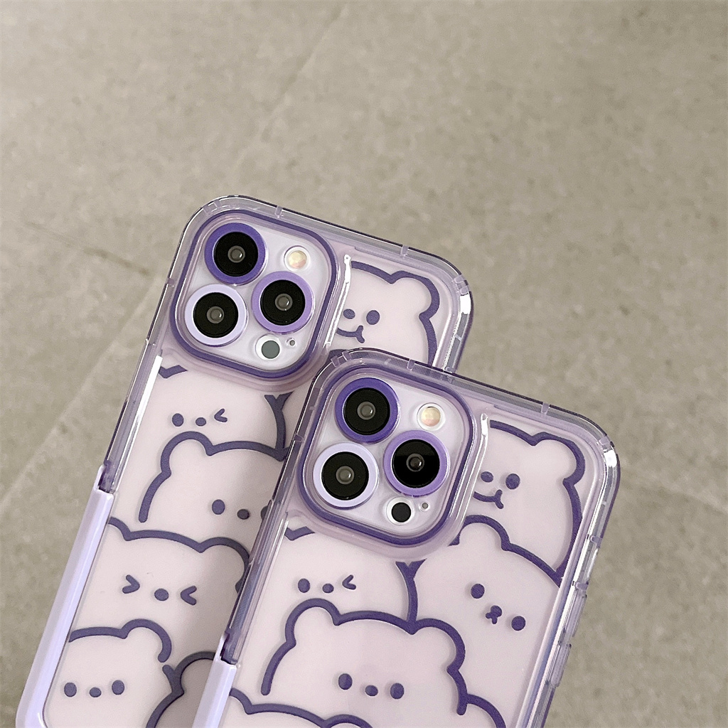 Ốp Điện Thoại tpu Mềm Kèm Giá Đỡ Tàng Hình Cho iphone 15 pro max 14 pro max 13 pro max 12 pro max