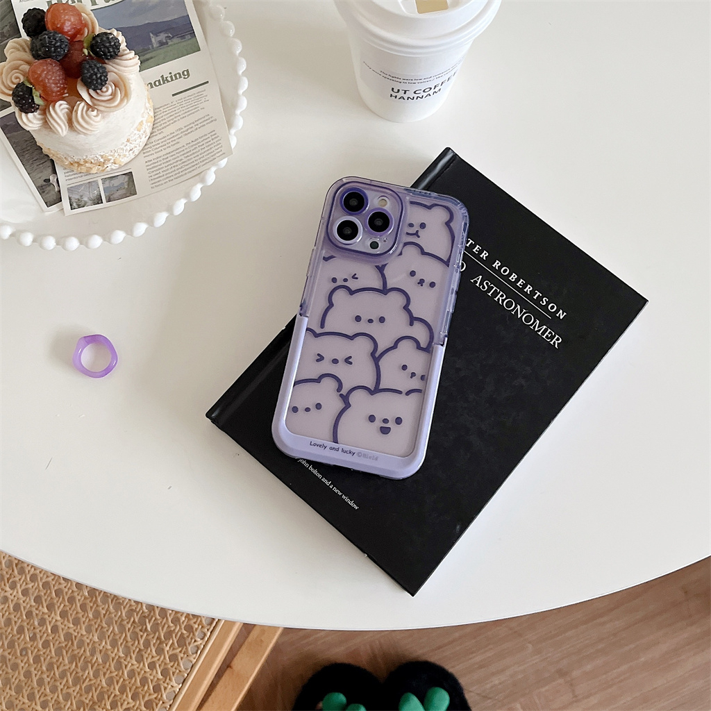 Ốp Điện Thoại tpu Mềm Kèm Giá Đỡ Tàng Hình Cho iphone 15 pro max 14 pro max 13 pro max 12 pro max