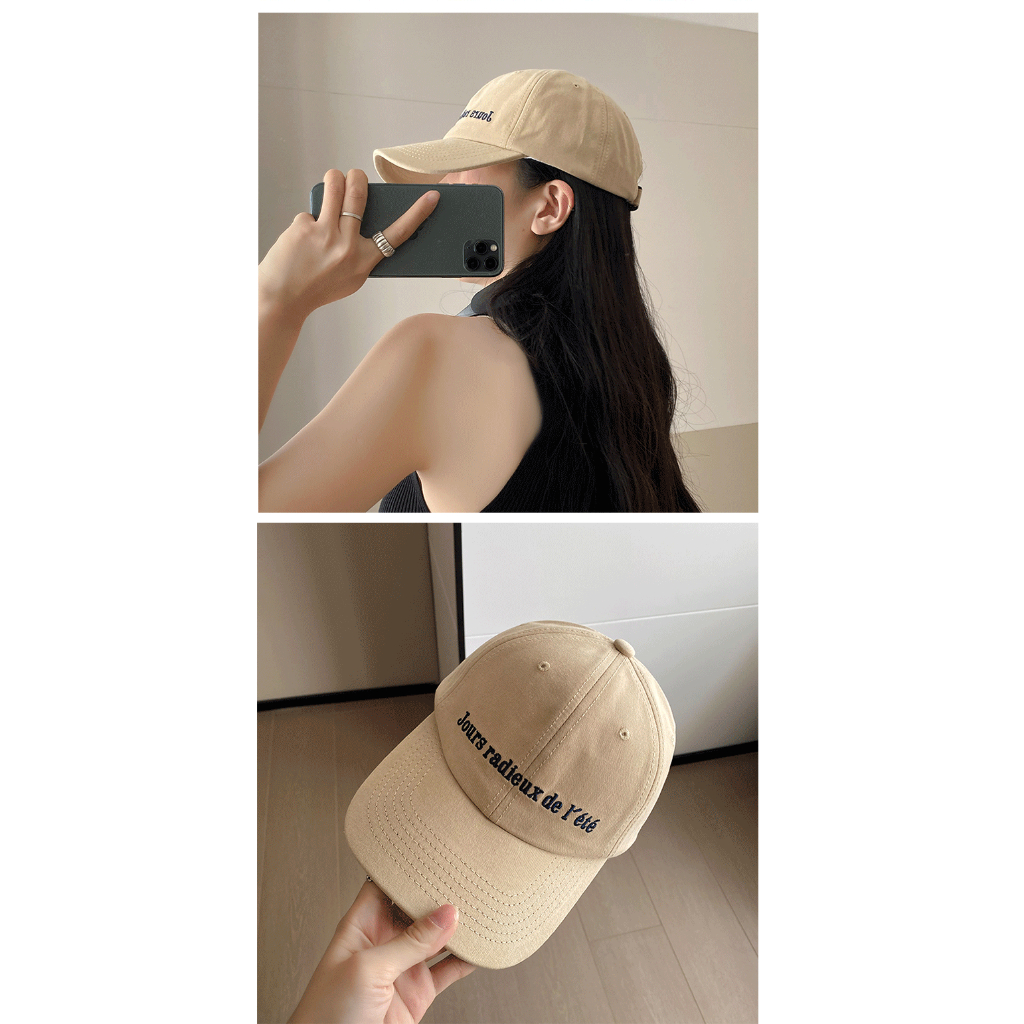 Mũ Lưỡi Trai Thêu Chữ Phong Cách Hàn Quốc Thời Trang Cho Cặp Đôi