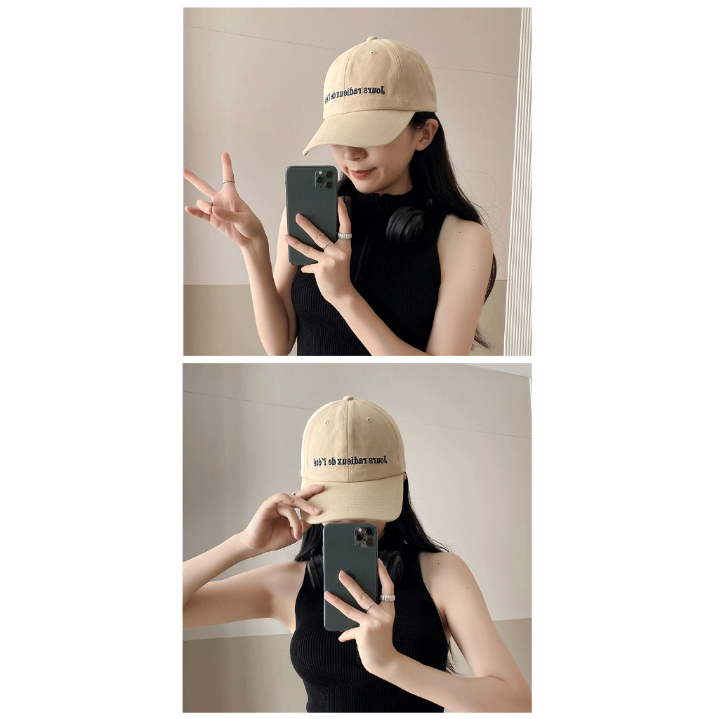 Mũ Lưỡi Trai Thêu Chữ Phong Cách Hàn Quốc Thời Trang Cho Cặp Đôi