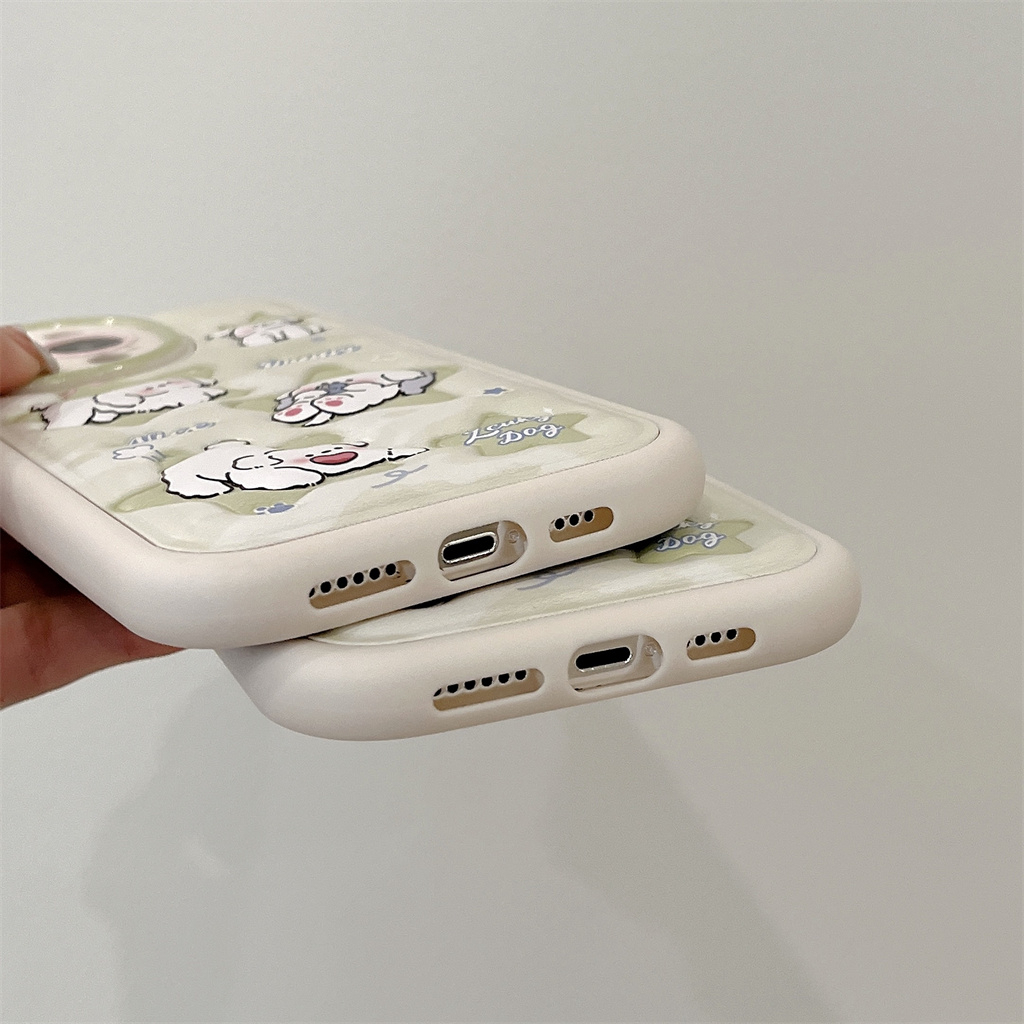 Ốp Điện Thoại Da Viền TPU Dẻo In Họa Tiết Hoạt Hình Dễ Thương Cho iphone 14 Pro Max 13 Pro Max 12 Pro Max