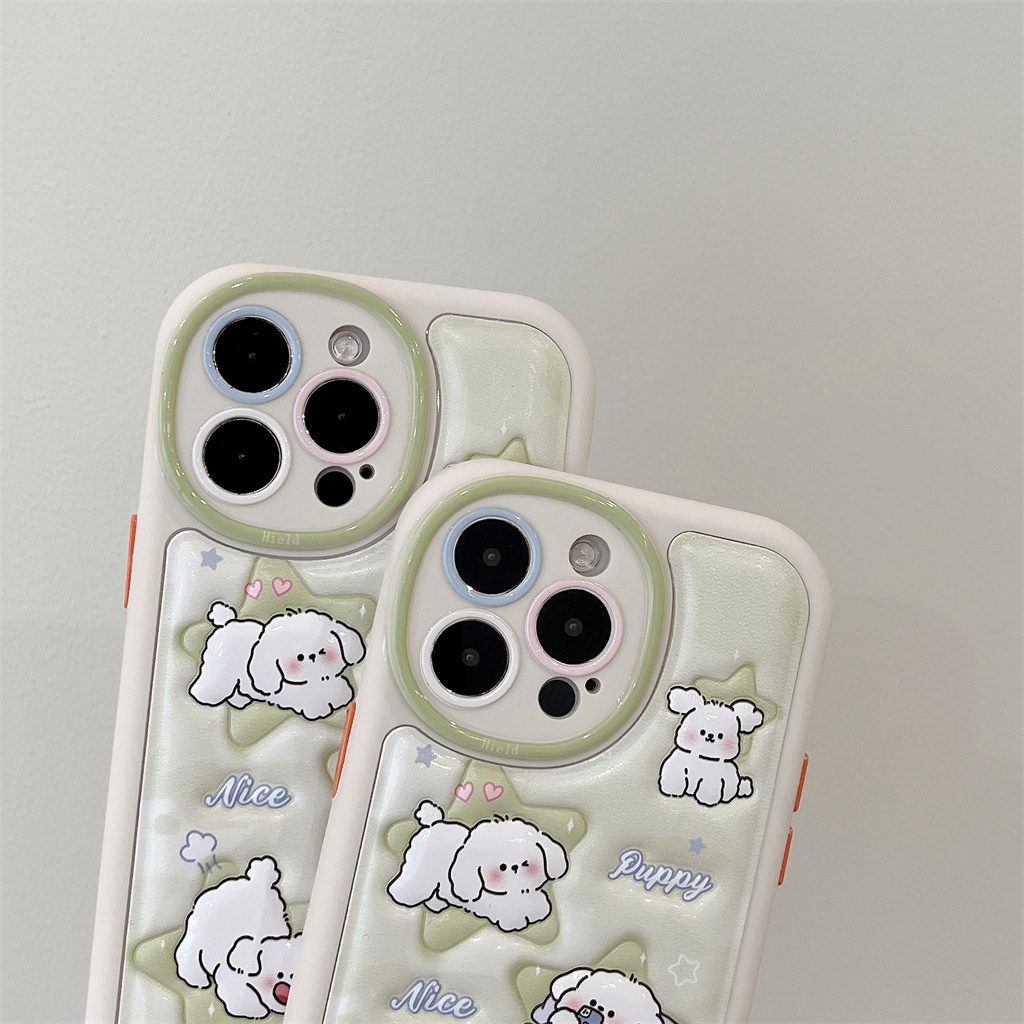 Ốp Điện Thoại Da Viền TPU Dẻo In Họa Tiết Hoạt Hình Dễ Thương Cho iphone 14 Pro Max 13 Pro Max 12 Pro Max