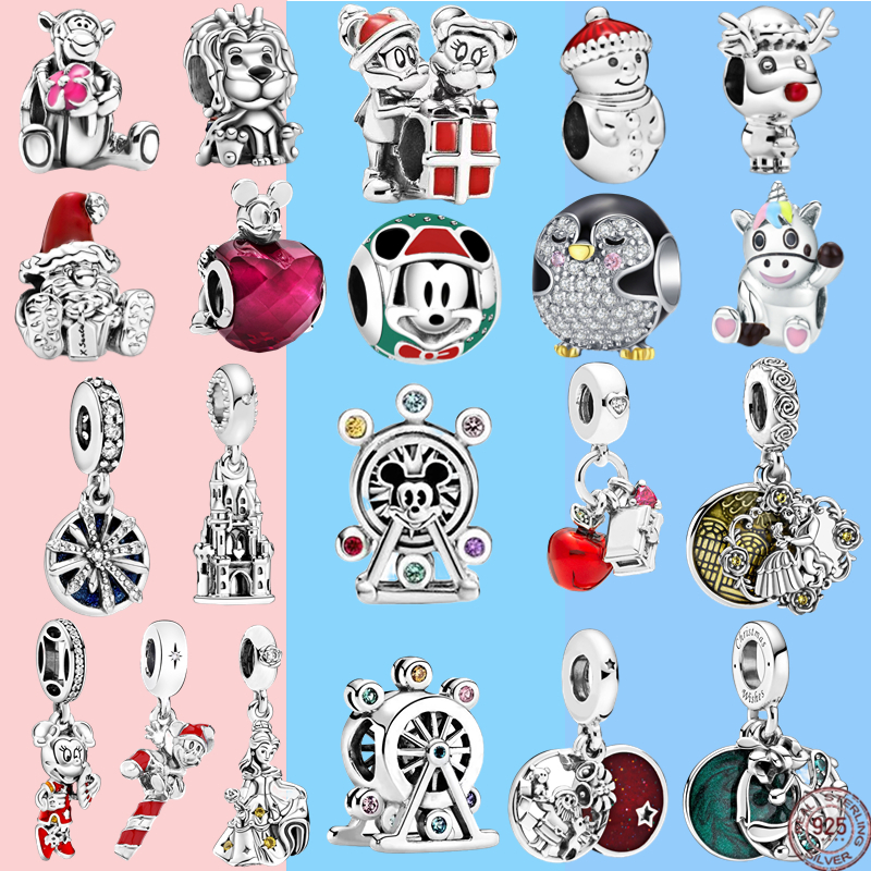 Mặt Dây Chuyền Hình Vòng Đu Quay Mạ Bạc 925 Đính Đá Zircon Pandora DIY Thích Hợp Làm Quà Tặng Cho Nữ