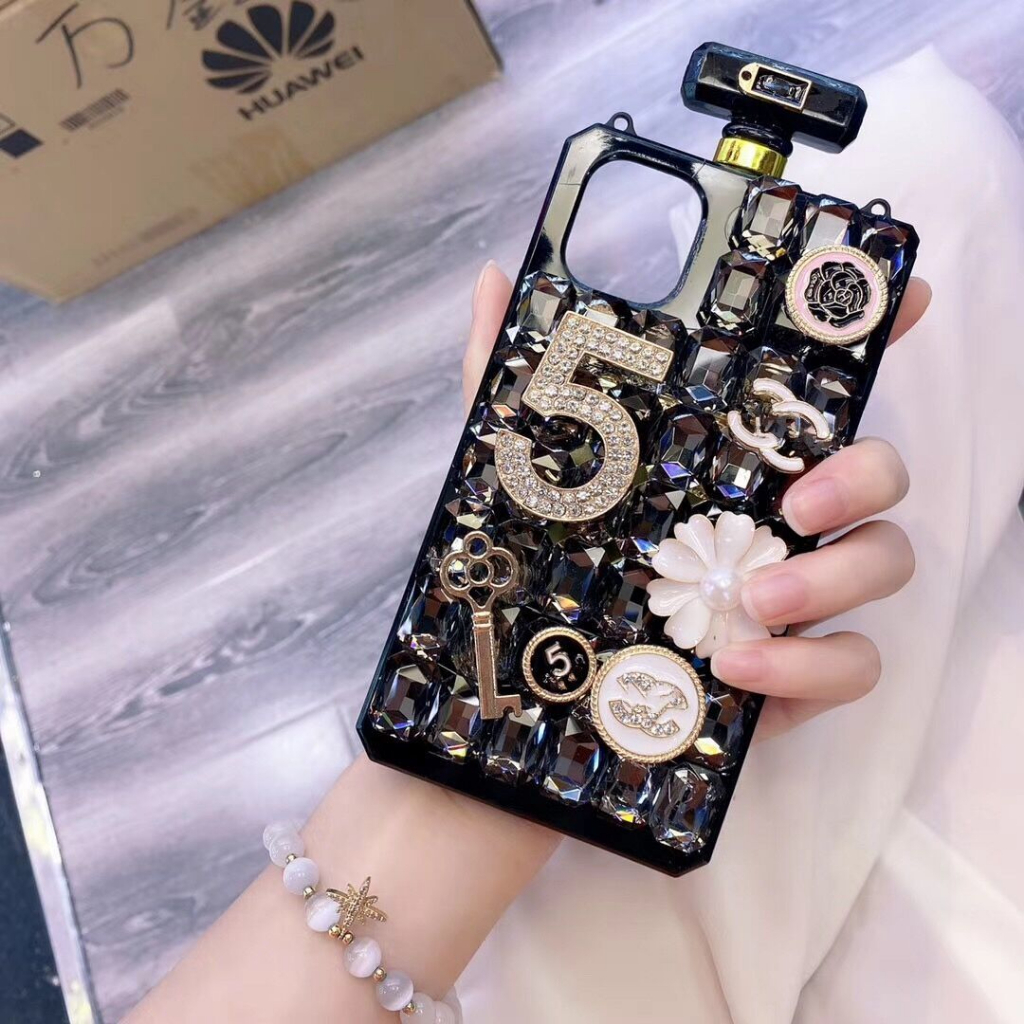 Ốp Điện Thoại Hình Chai Nước Hoa Cao Cấp Cho IPhone 14 13 12 11 pro max