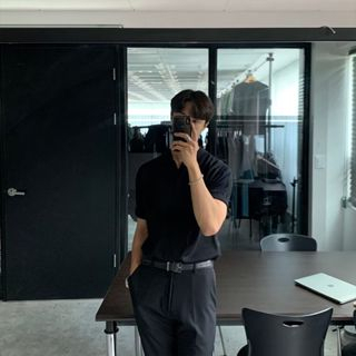 Áo Thun polo Dệt Kim Tay Ngắn Phong Cách Nhật Bản Thời Trang Mùa Hè Cho Nam