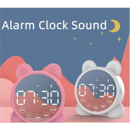 Loa Bluetooth Không Dây Nhỏ Gọn Có Đồng Hồ Báo Thức Để Bàn Hỗ Trợ Thẻ TF / Điện Thoại Phổ Biến Bán Chạy Nhất