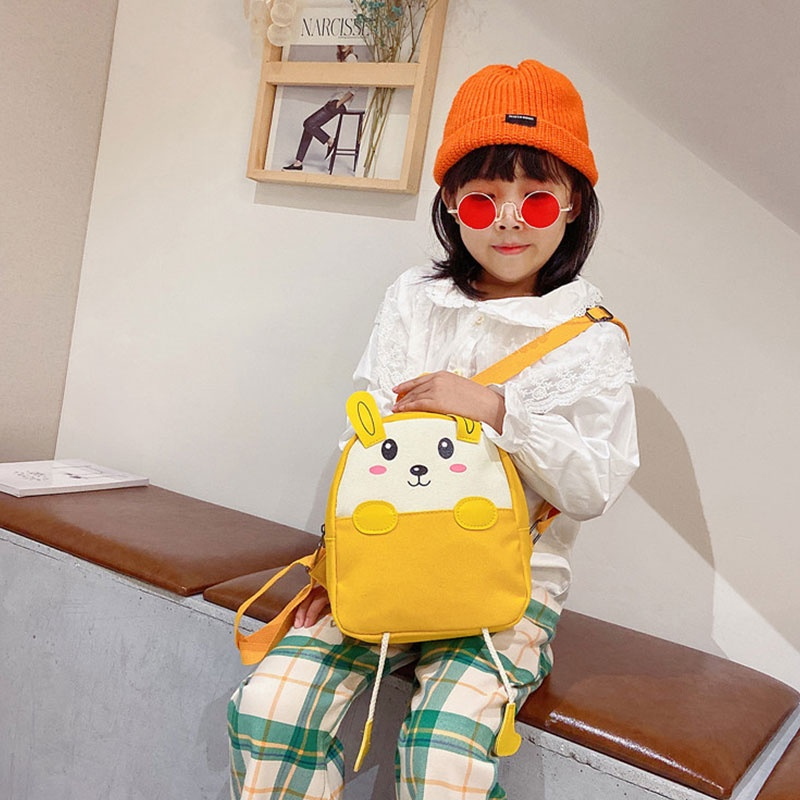 Milo Ba Lô Vải canvas Kiểu Hoạt Hình Dễ Thương Xinh Xắn Dành Cho Bé 1-3 - 5 Tuổi