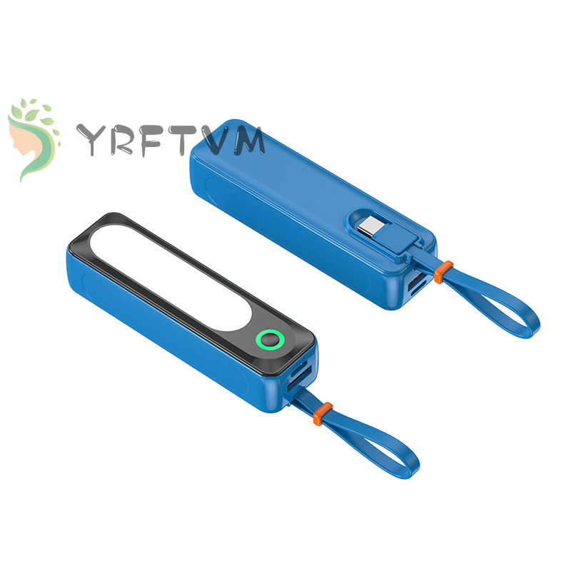 Pin Sạc Dự Phòng 5000mAh Mini Có Đèn LED Và Dây Cáp Sạc Nhanh Cho iPhone