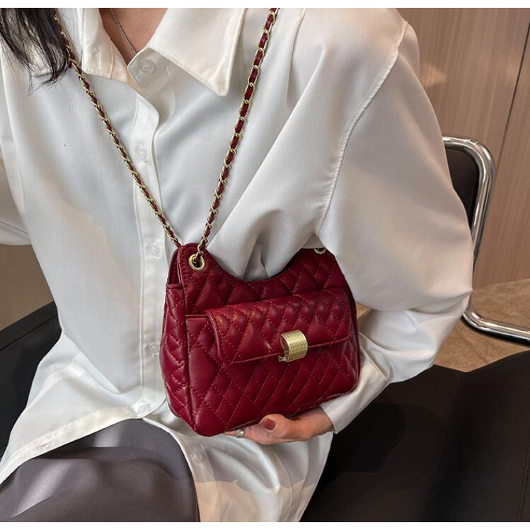 Túi Đeo Chéo Thêu Họa Tiết Hình Thoi Phong Cách Hàn Quốc Thời Trang Mùa Hè Mới 2023 Cho Nữ