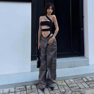  Klalien Bộ Áo Liền Quần Sát Nách Dáng Ôm Thiết Kế Khoét Rỗng Gợi Cảm Thời Trang Cho Bạn Gái 