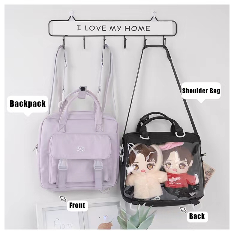 Kawaii Ba Lô Sử Dụng Có Túi Vệ Sinh Túi Ita Dễ Thương Trong Suốt Túi Đeo Ngang DIY Búp Bê Hiển Thị Túi Đeo Vai