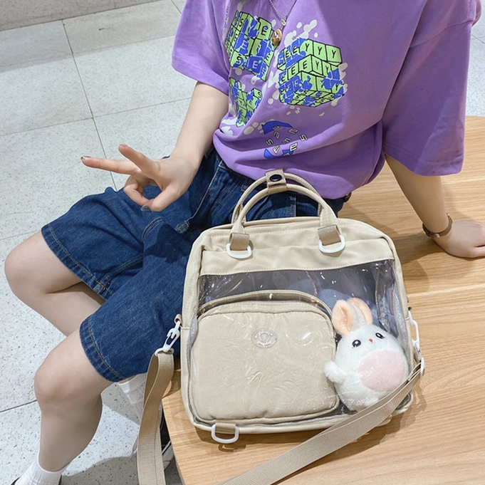 Kawaii Ba Lô Sử Dụng Có Túi Vệ Sinh Túi Ita Dễ Thương Trong Suốt Túi Đeo Ngang DIY Búp Bê Hiển Thị Túi Đeo Vai