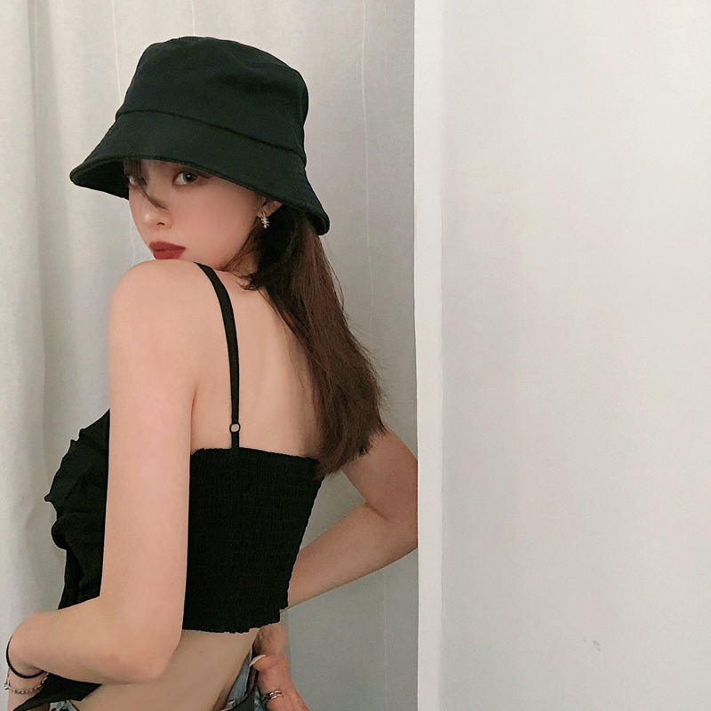 QADCOL Áo Hai Dây Ngắn Mỏng Màu Trơn Đính Nơ To Thời Trang Mùa Hè Quyến Rũ Cho Nữ