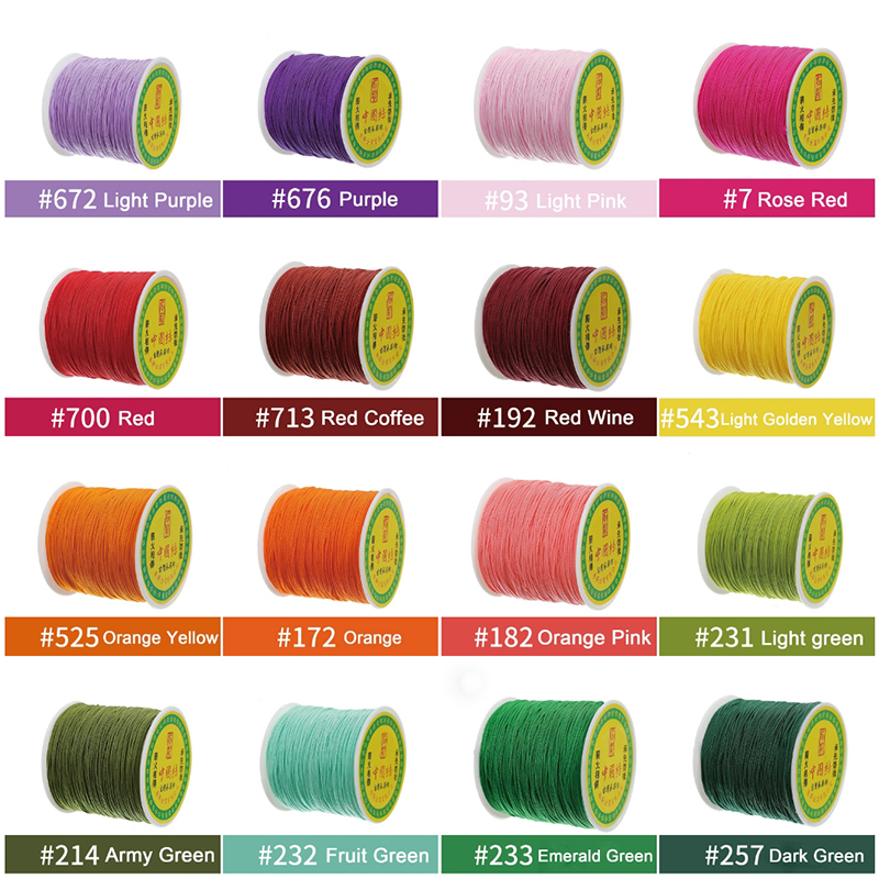 Cuộn Dây Nylon 72 Sợi 0.8mm * 100m Dùng Làm Trang Sức Thủ Công