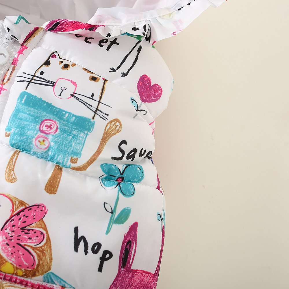 Áo Khoác Cotton Dày Không Tay Có Mũ Trùm Mẫu Mới 2023 Thời Trang Thu Đông Cho Bé Gái 0-3 Tuổi