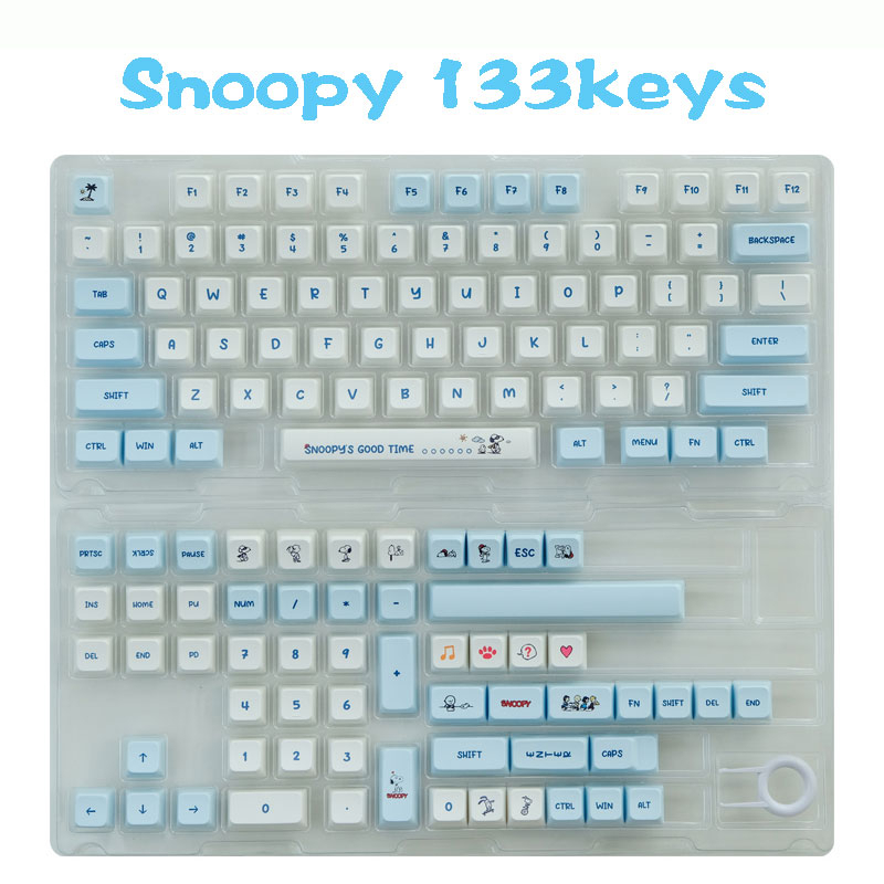 Snoopy Keycaps PBT Material LDA profile Suitable For 61/68/71/84/87/96/104 And Other Mechanical Keyboards