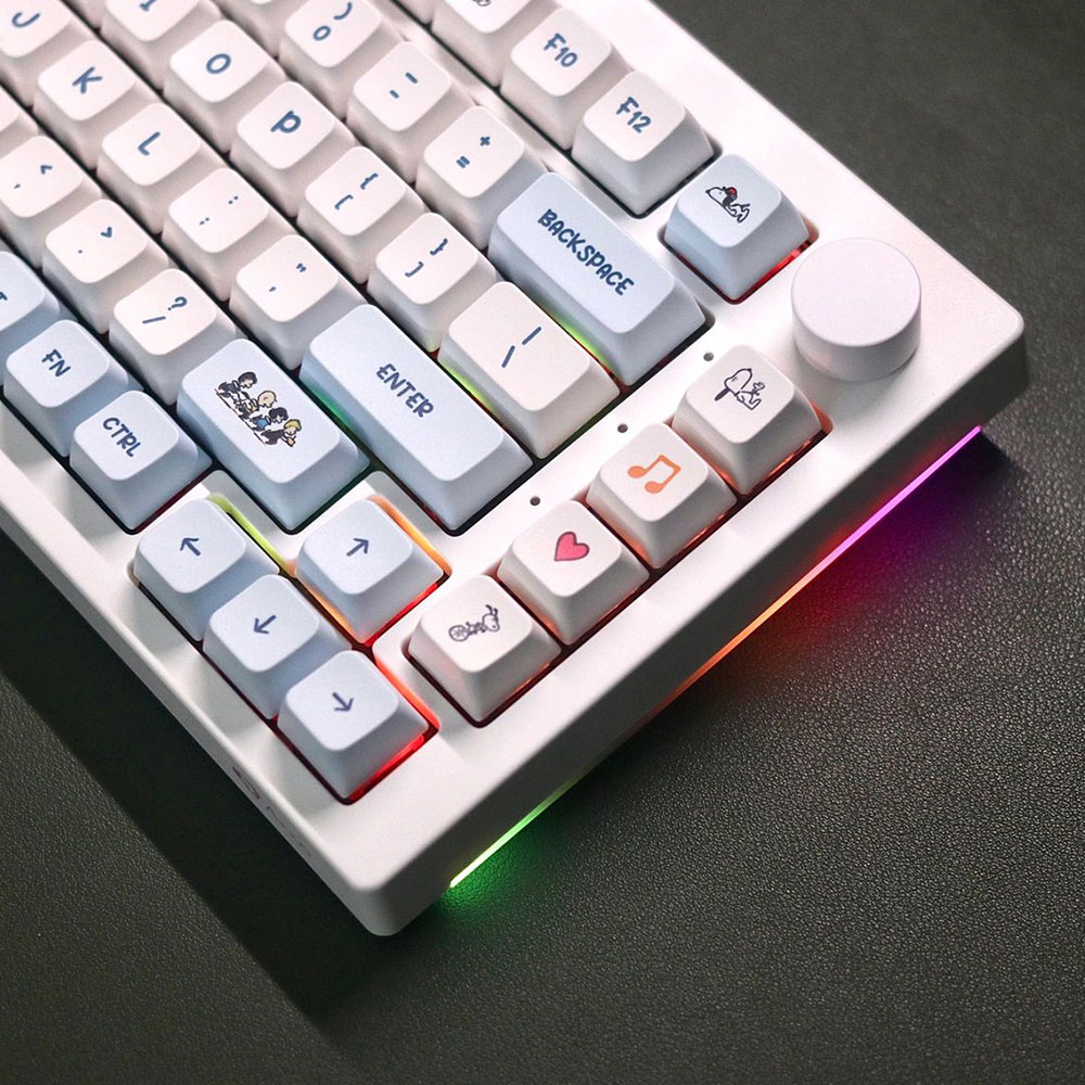 Snoopy Keycaps PBT Material LDA profile Suitable For 61/68/71/84/87/96/104 And Other Mechanical Keyboards
