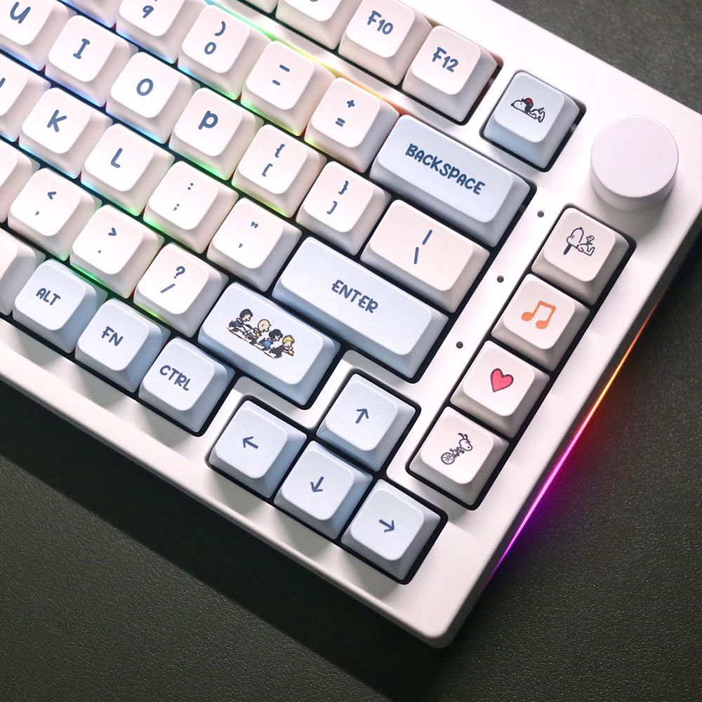 Snoopy Keycaps PBT Material LDA profile Suitable For 61/68/71/84/87/96/104 And Other Mechanical Keyboards