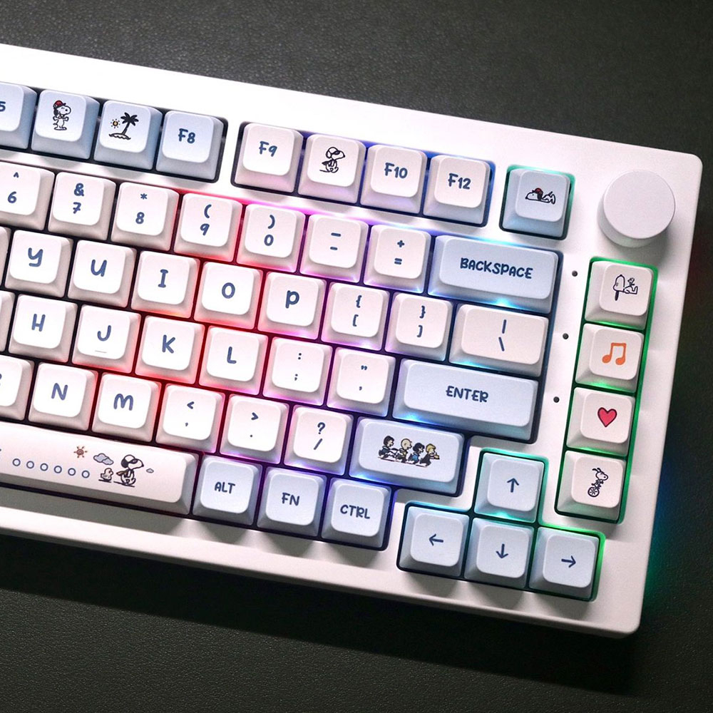 Snoopy Keycaps PBT Material LDA profile Suitable For 61/68/71/84/87/96/104 And Other Mechanical Keyboards