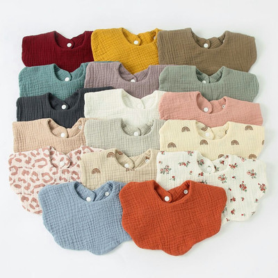 1 Yếm Ăn Cotton Mềm Mại Thoáng Khí Cho Bé