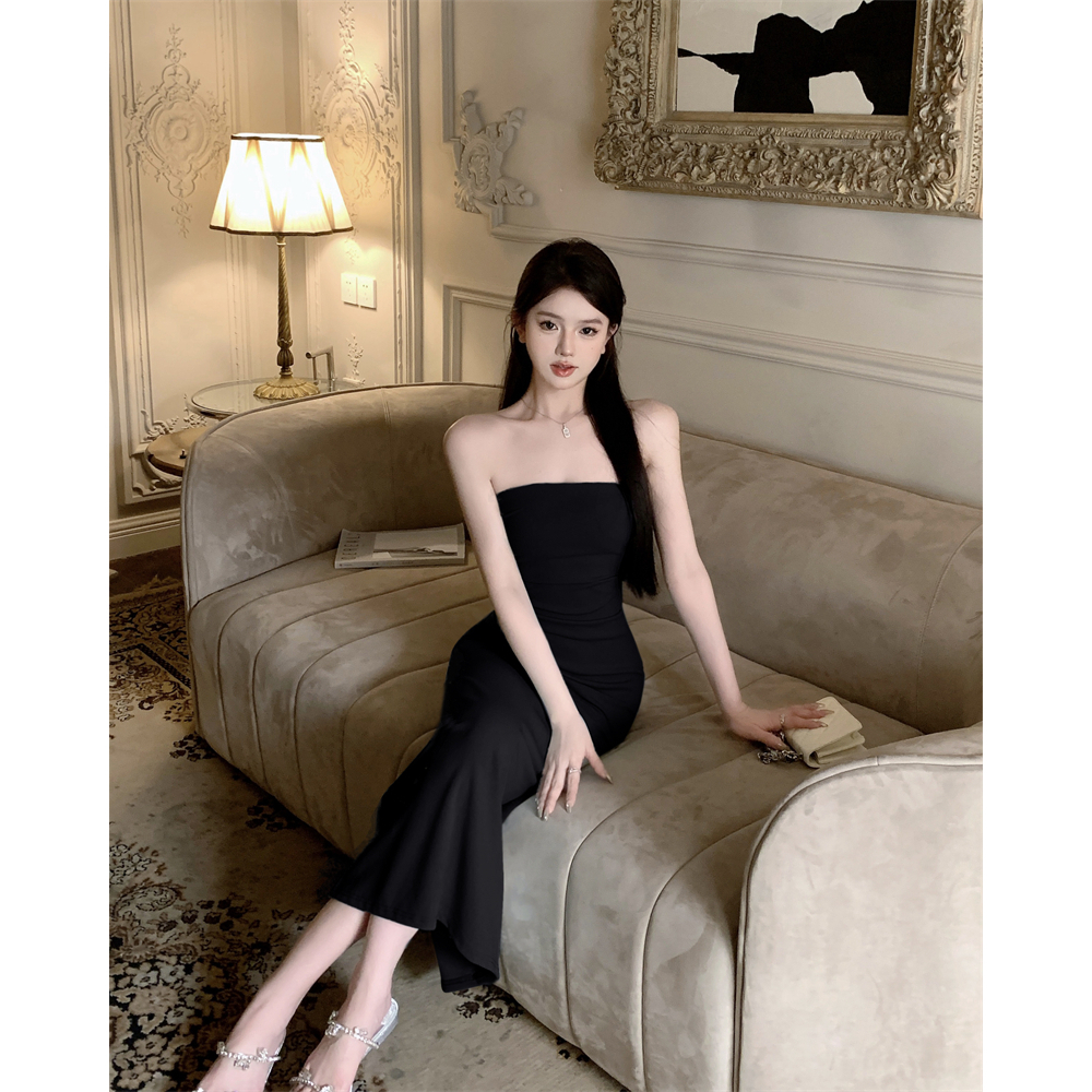 Đầm Nữ Trễ Vai Dài Qua Gối Thời Trang Quyến Rũ