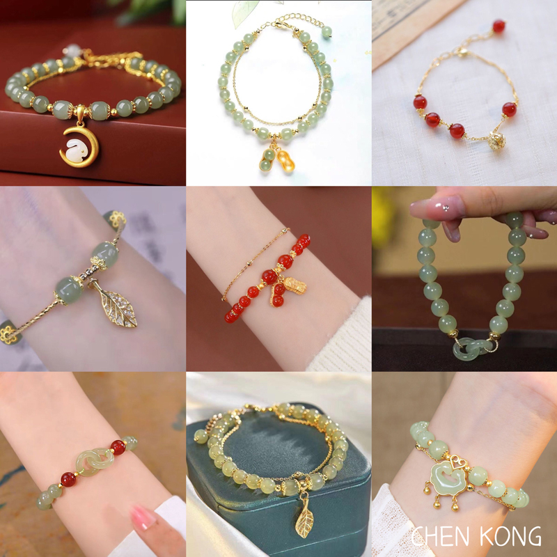 Vòng Tay Hai Lớp Gắn Chuông Phong Cách Trung Hoa Cổ Điển