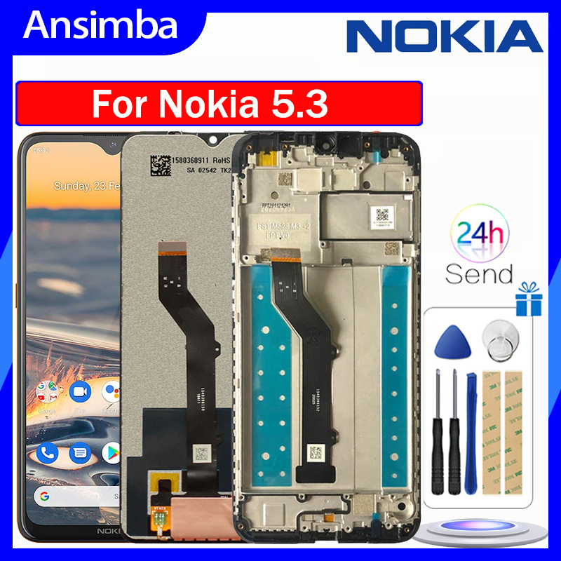 Màn Hình Cảm Ứng LCD Kèm Khung Thay Thế Chuyên Dụng Cho Nokia 5.3 Nokia 5.3 TA-1227 1223