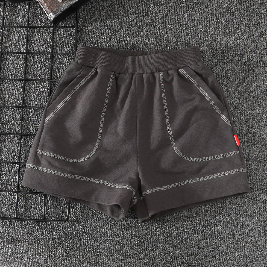 Quần short cotton bé trai mặc ngoài trời mùa hè 2024 thời trang giải trí trẻ em mới
