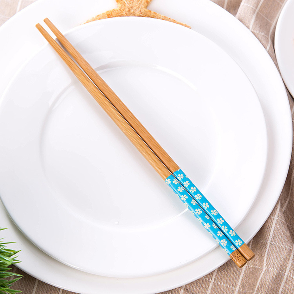 Set 5 / 10 Đôi Đũa Tre Hình Hoa Anh Đào
