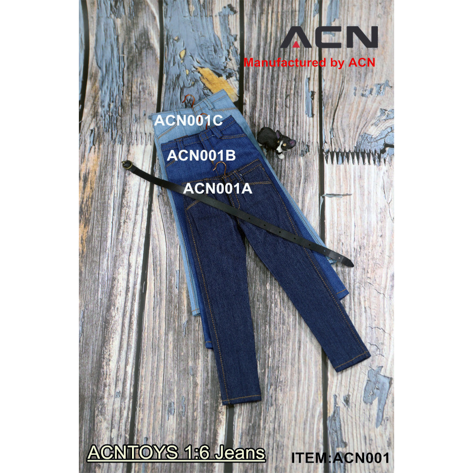 Quần Jean Dài Dáng Ôm Cho Mô Hình Nam 12 inch ACNTOYS ACN001 1 / 6