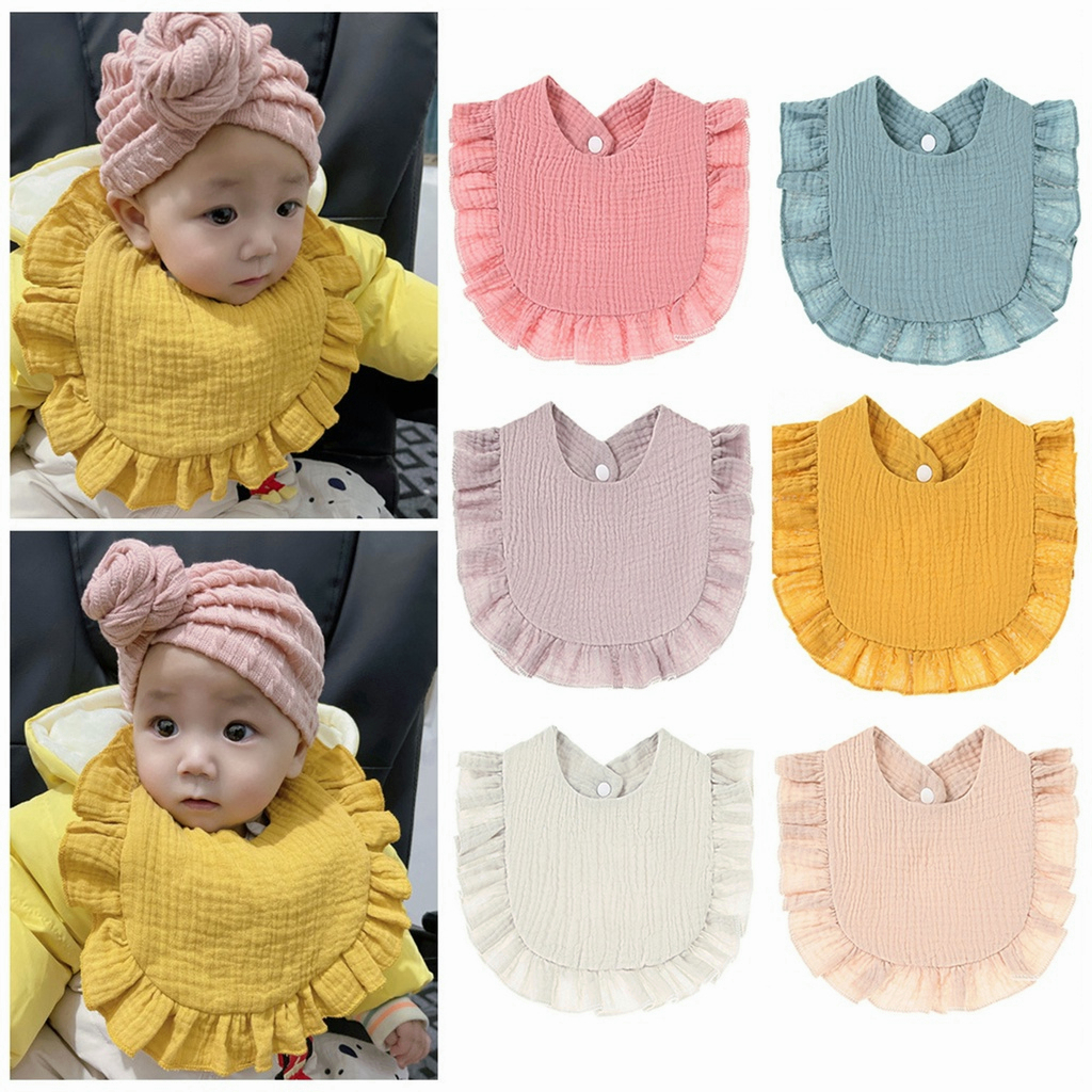 1 Yếm Ăn Cotton Mềm Mại Thoáng Khí Cho Bé