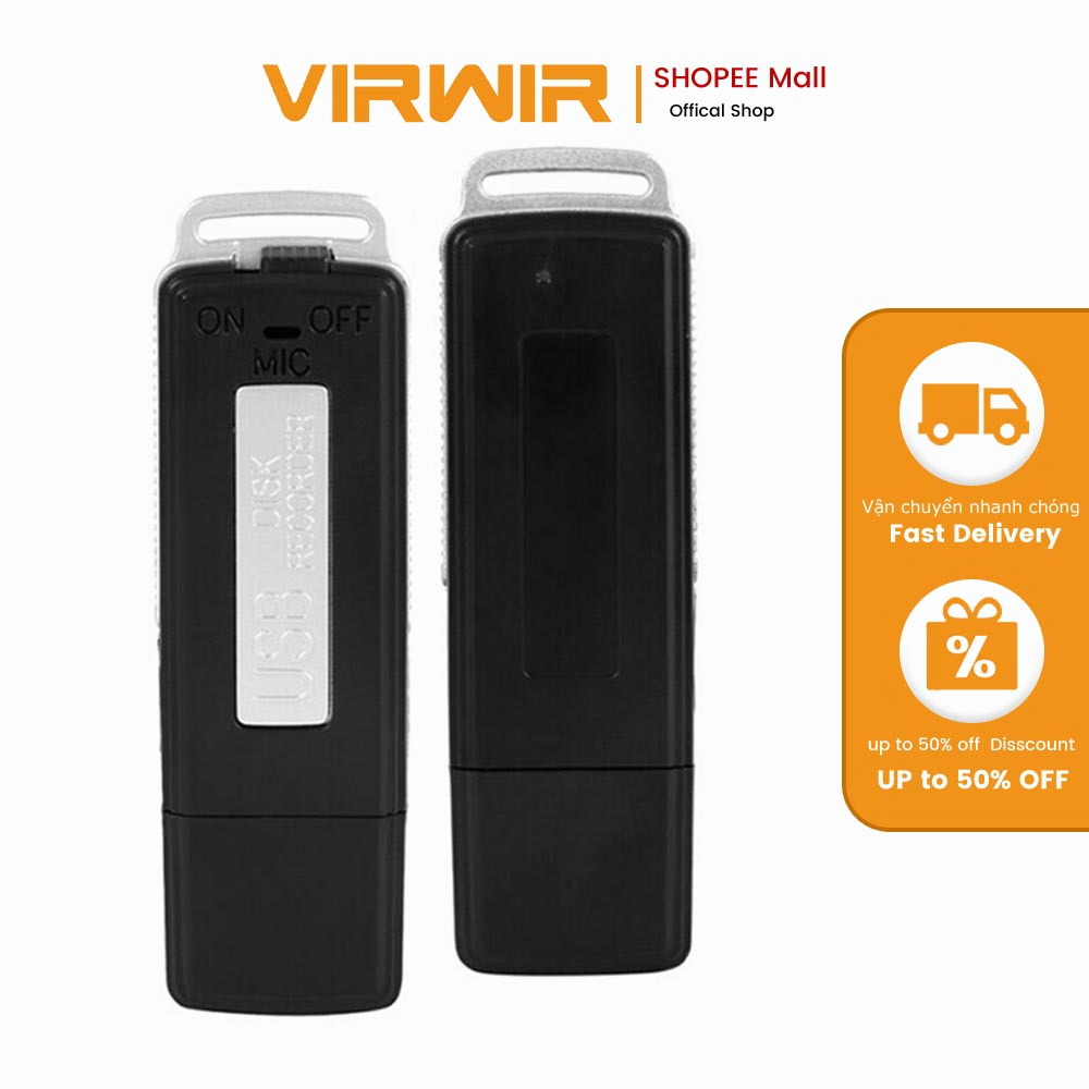 VIRWIR Usb Mini Ghi Âm Giọng Nói Ẩn Bộ Nhớ 8GB