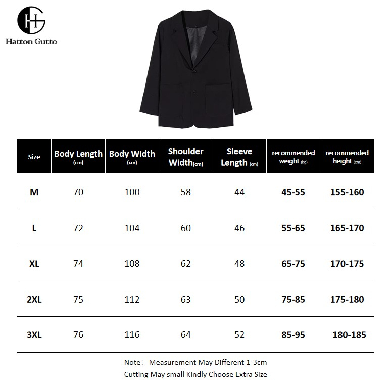 Hatton Gutto COD OOTD áo blazer nam Áo Khoác blazer Hàn Quốc Màu Đen 2 Nút Cho Nam