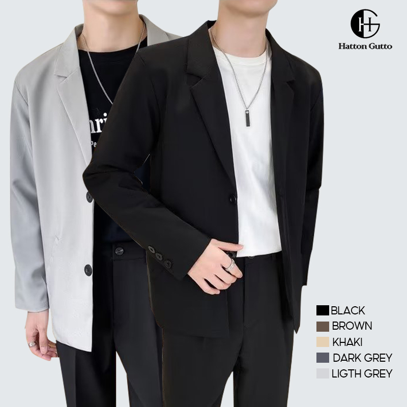 Hatton Gutto COD OOTD áo blazer nam Áo Khoác blazer Hàn Quốc Màu Đen 2 Nút Cho Nam | BigBuy360 - bigbuy360.vn