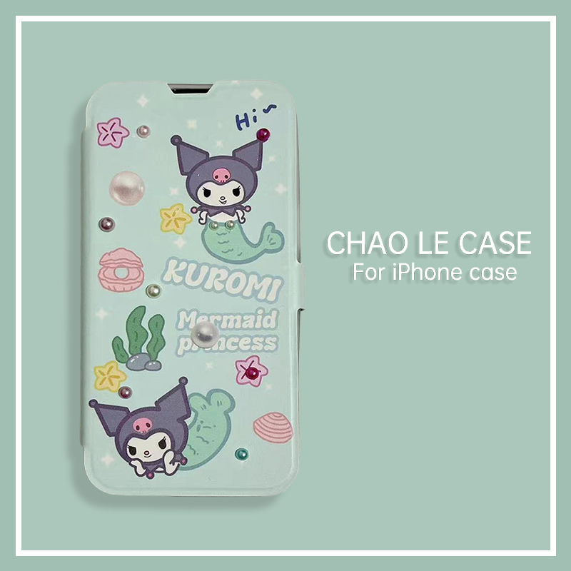 Bao Da Lật Chống Sốc Cho Iphone 14 Pro 13 Pro Max Khung TPU Chống Vỡ Iphone 12 Pro 11 Hoạt Hình Anime Dễ Thương Ốp Lưng Điện Thoại