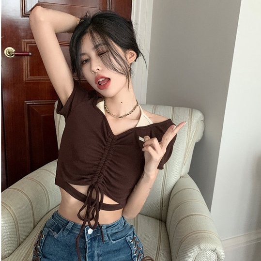 Áo Thun COZOK Tay Ngắn Thiết Kế Khoét Lỗ Thời Trang Cá Tính