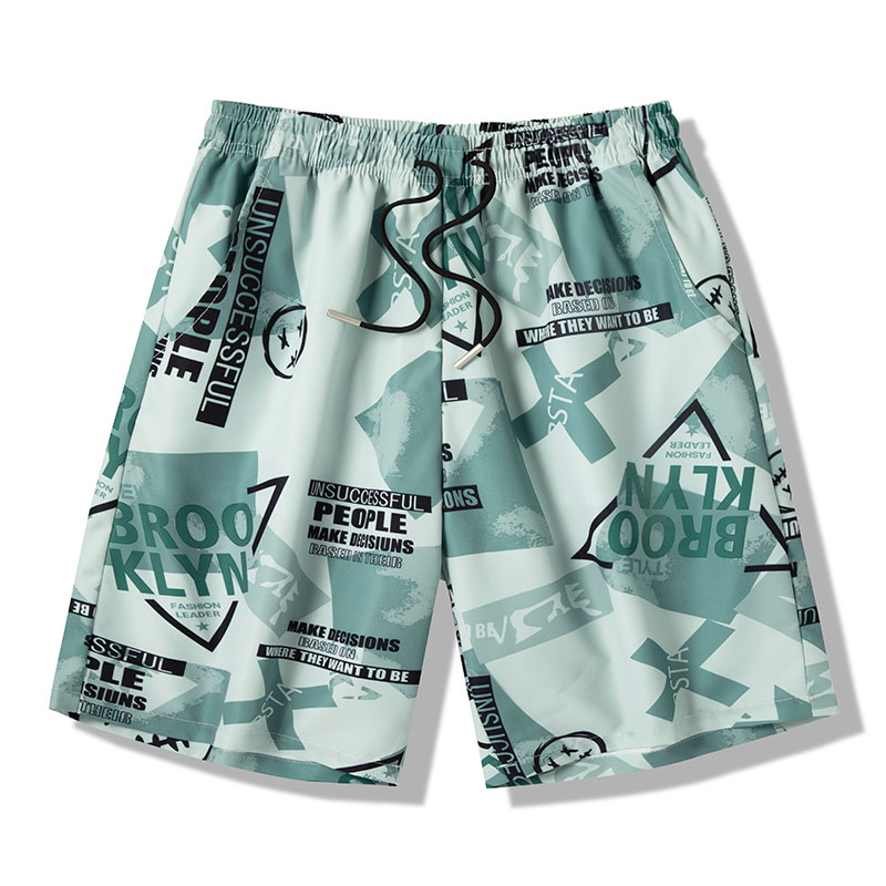 Quần Short Dây Rút Dáng Rộng Nhanh Khô Phong Cách Thể Thao Thời Trang Mùa Hè Cho Nam