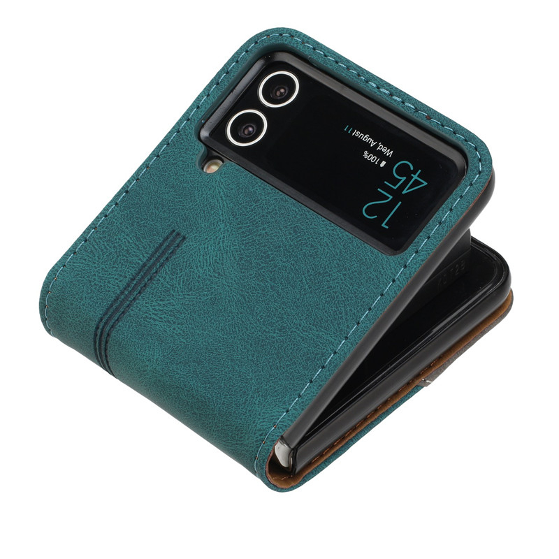 Ốp Dạng Lật Bằng Da Dành Cho Samsung Galaxy Z Flip 3 4 5G