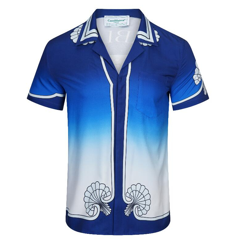 Áo Thun cotton Ngắn Tay In Họa Tiết Casablanca Thời Trang Cho Nam Nữ