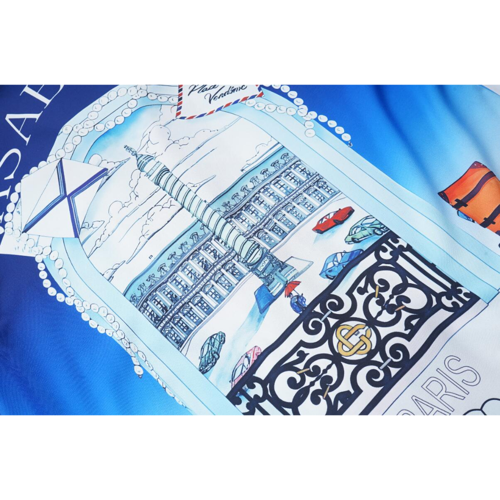 Áo Thun cotton Ngắn Tay In Họa Tiết Casablanca Thời Trang Cho Nam Nữ