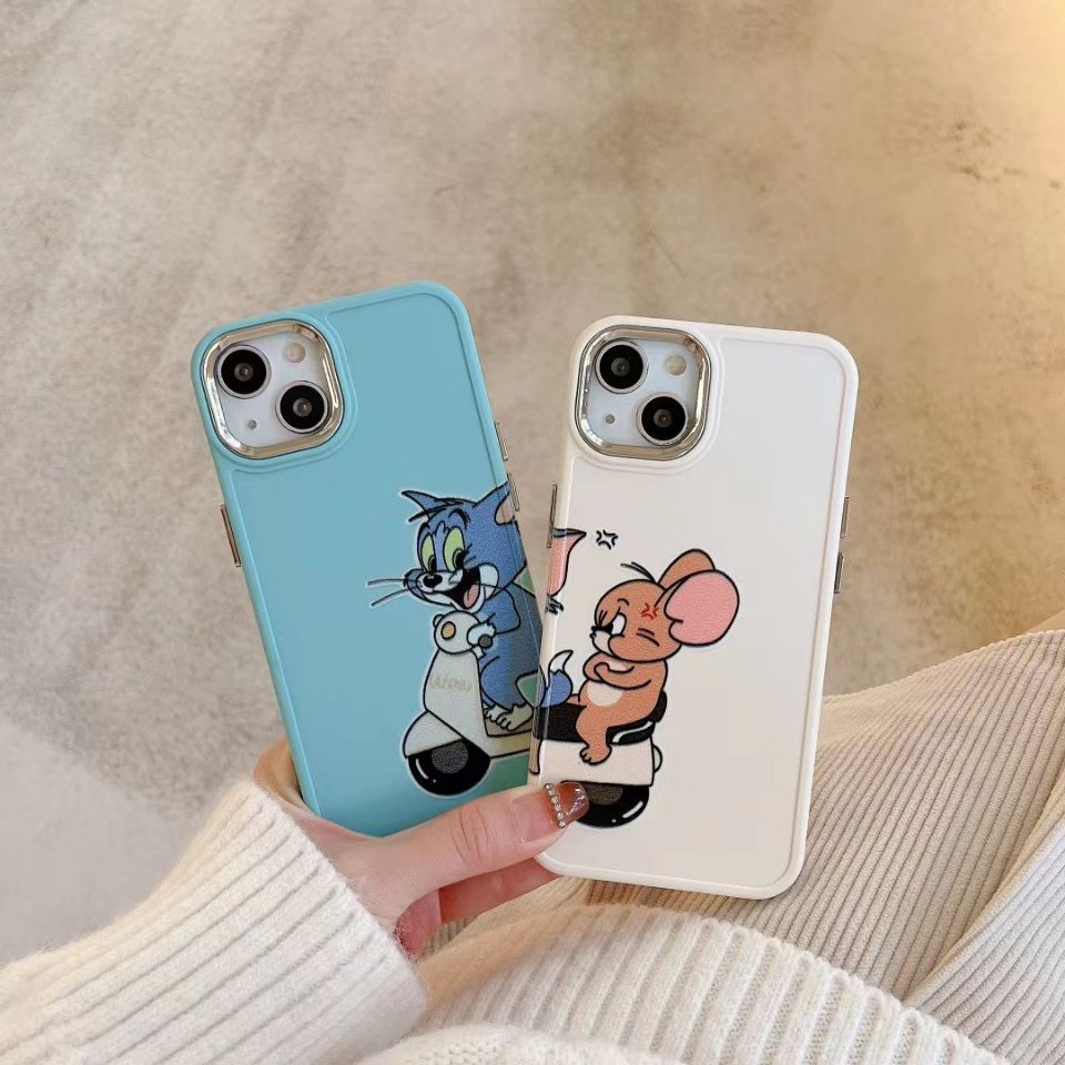 Ốp Điện Thoại Chống Sốc In Hình Tom &amp; Jerry Dễ Thương Cho iPhone 14Promax 14Pro 14Plus 14 13Promax 13Pro 13 12Promax 12Pro 12 11Promax 11