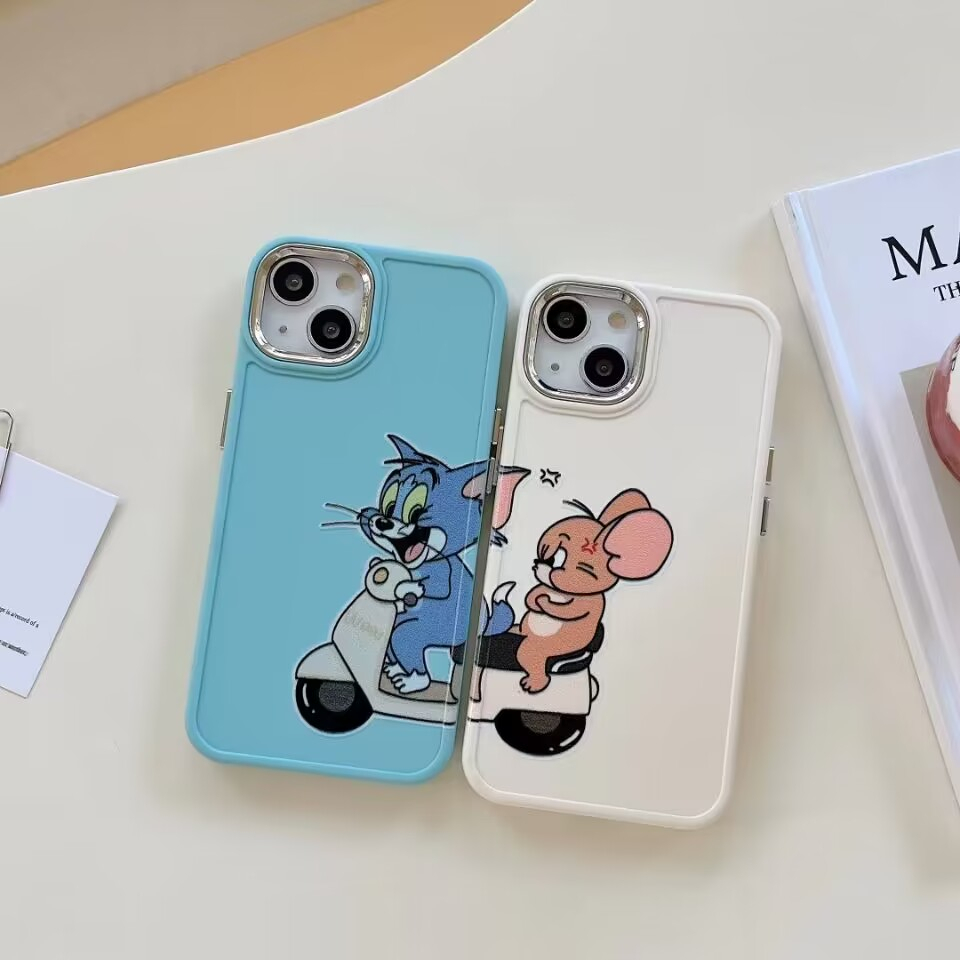 Ốp Điện Thoại Chống Sốc In Hình Tom &amp; Jerry Dễ Thương Cho iPhone 14Promax 14Pro 14Plus 14 13Promax 13Pro 13 12Promax 12Pro 12 11Promax 11