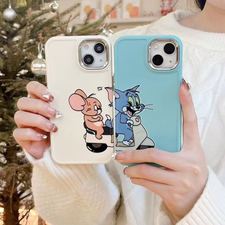 Ốp Điện Thoại Chống Sốc In Hình Tom &amp; Jerry Dễ Thương Cho iPhone 14Promax 14Pro 14Plus 14 13Promax 13Pro 13 12Promax 12Pro 12 11Promax 11