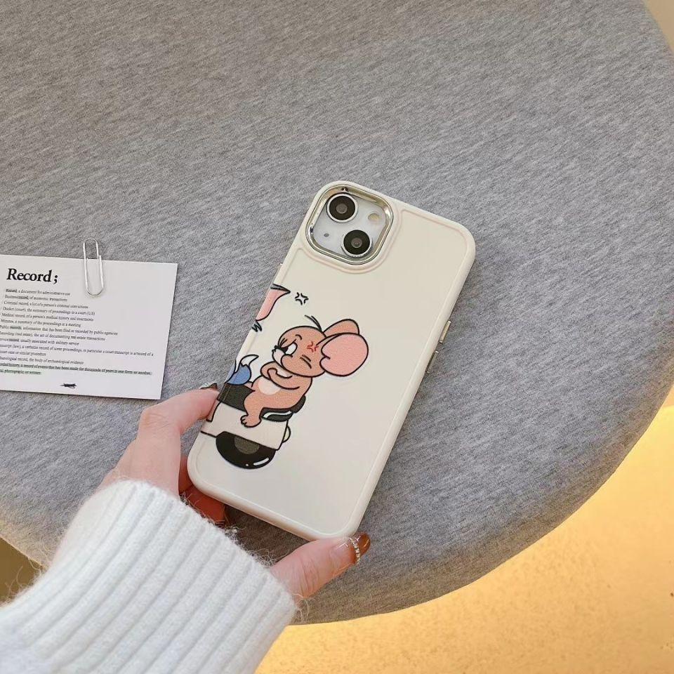 Ốp Điện Thoại Chống Sốc In Hình Tom &amp; Jerry Dễ Thương Cho iPhone 14Promax 14Pro 14Plus 14 13Promax 13Pro 13 12Promax 12Pro 12 11Promax 11