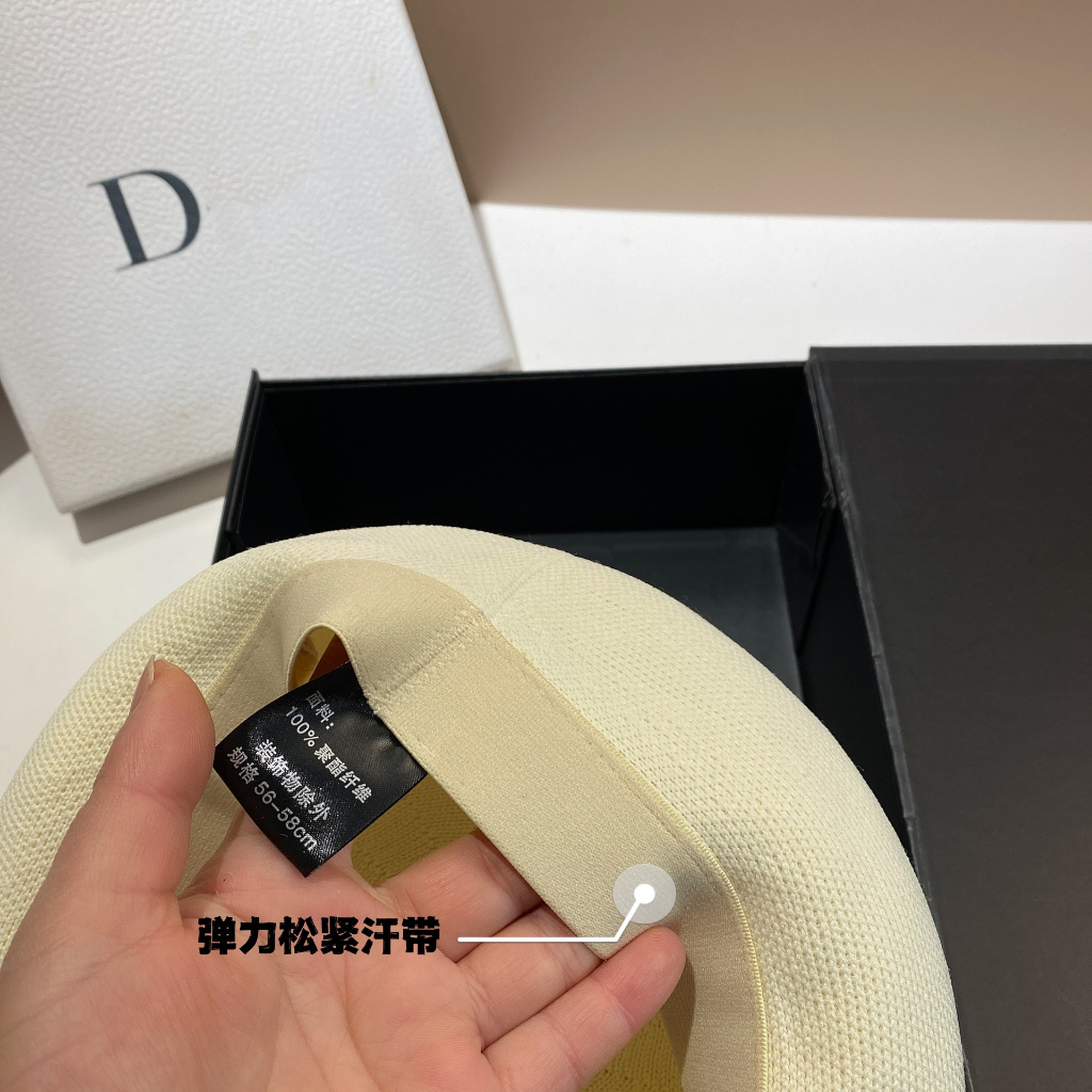 Mũ Beret Dệt Kim Mỏng Màu Trắng / Đen Đính Đá Chữ Phong Cách Hàn Quốc Thời Trang Xuân Hè 2023 Cho Nữ